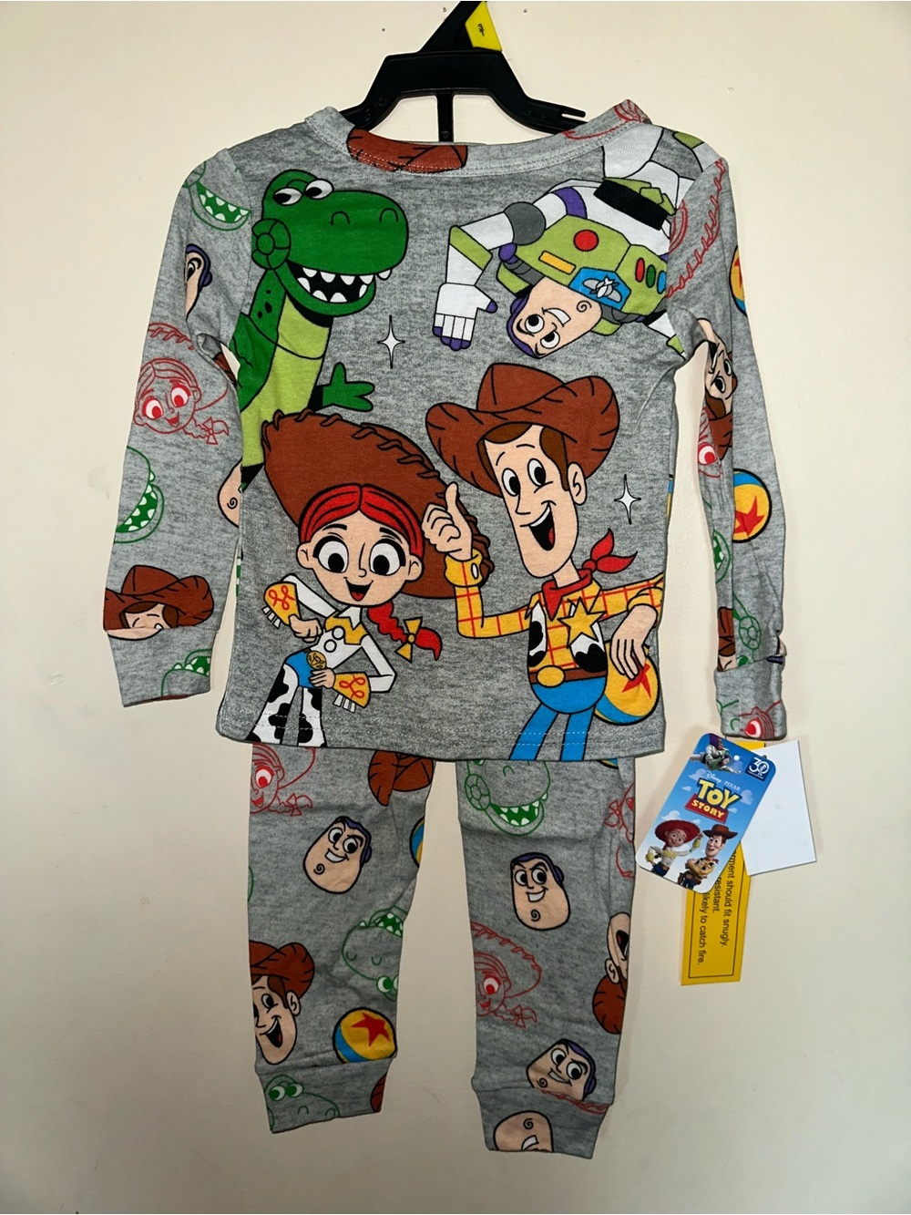 Toy Story Kids Grey Character Pajama Set - Woody & Friends 2T